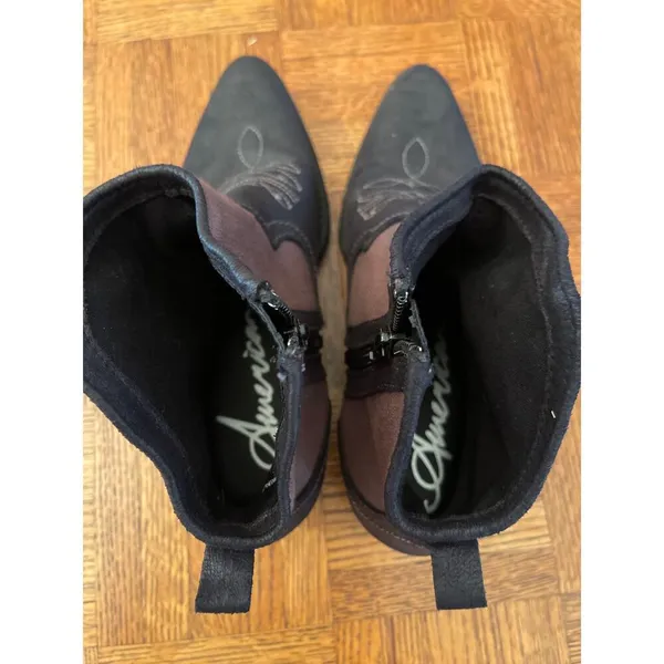 American Rag canvas and vegan suede STAR cowboy western bootie 7 - Image 6