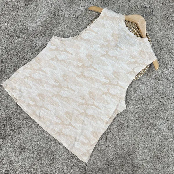 Vuori Women’s Sunset Tank Top Sleeveless Pima Cotton Slub in Bisque Camo XL - Image 6
