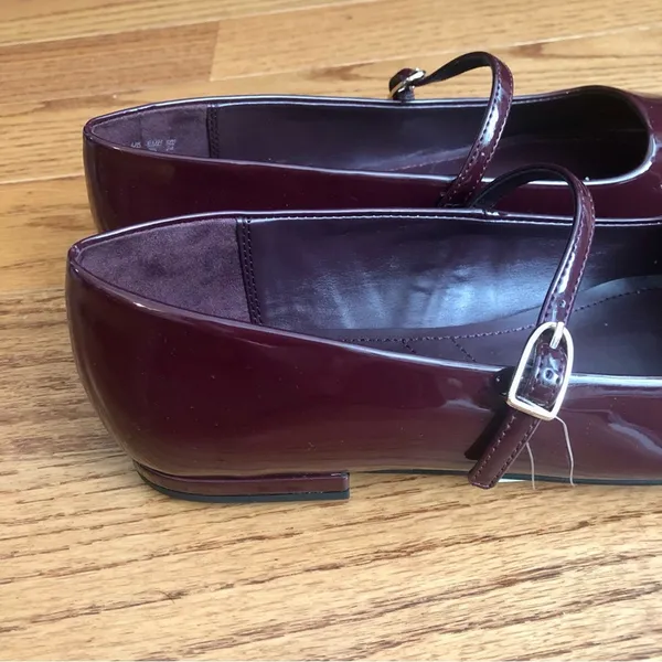 Franco Sarto Tinsley Patent Leather Burgundy Mary Jane Flats Women’s SZ 7.5 NWOT - Image 4