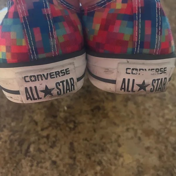 Converse pixels, multicolor‎ sneakers women’s size 8, men’s size 6 - Image 2