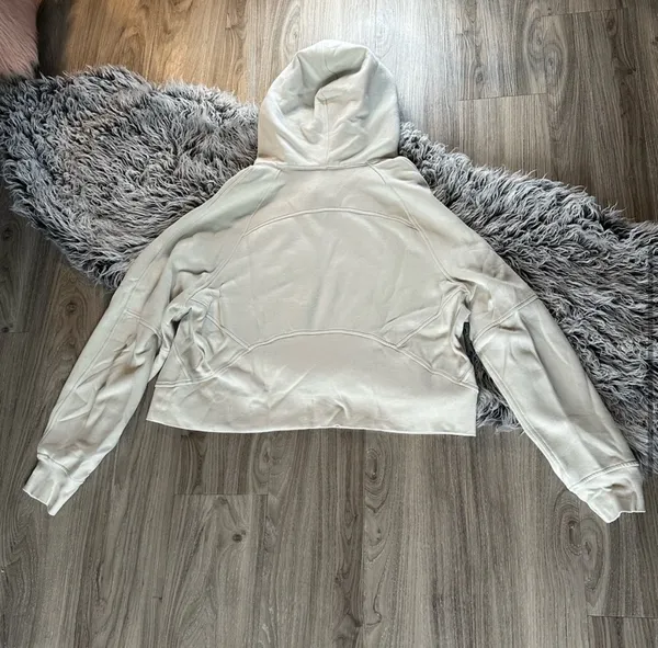 Lululemon Bone White Scuba Oversized Cropped Hoodie - Image 7