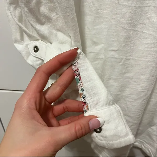 Anthropologie Maeve White Button Down Top - Image 6