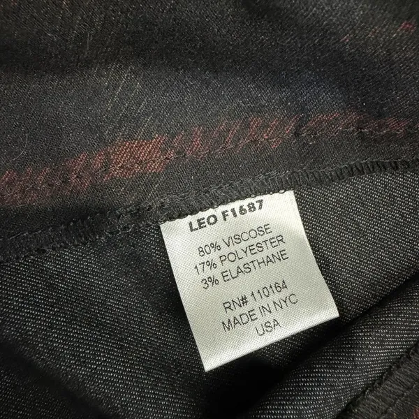 Avenue Montaigne Leo Kick Flare Pant Plaid Black Red Size 12 Dark Academia‎ - Image 5
