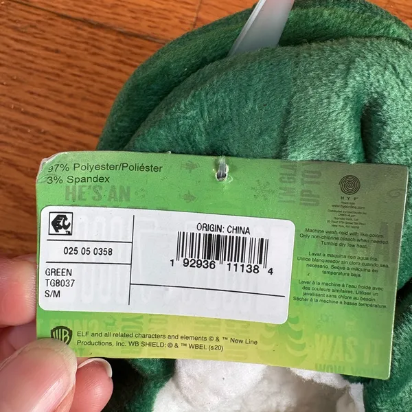 🎅 Elf Movie Holiday Slippers – Fuzzy Lined –NWT 🧦 - Image 2