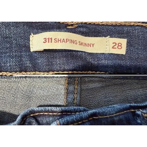 Women’s Levi's 311 Shaping Skinny Jeans Blue Cotton Denim Size 28 - Image 5