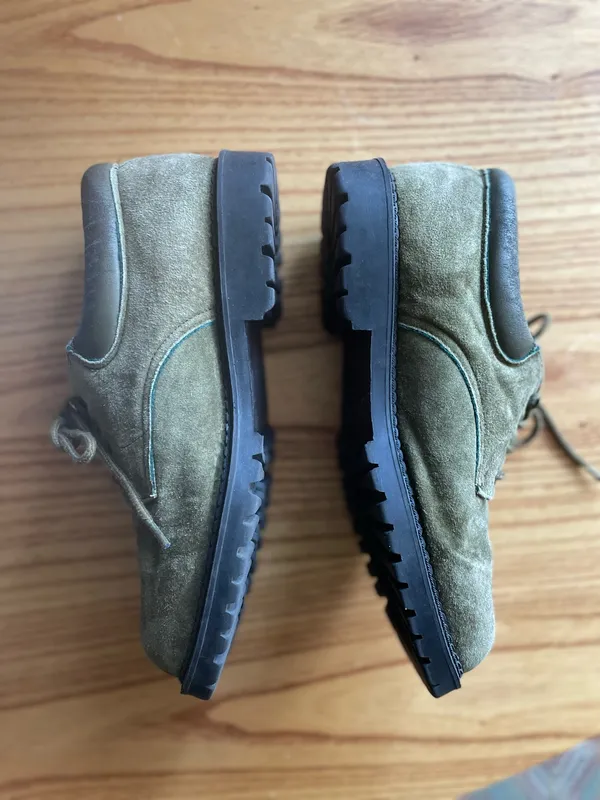 Green Suede Vintage Style Oxfords Size 8.5 - Image 5