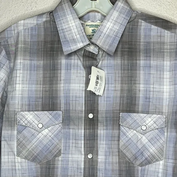 Panhandle Rough Stock Western Shirt‎ nwt Gray - Image 3