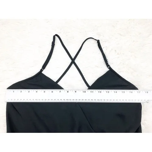 Nicki Minaj Black Spaghetti Strap Draped Flowy Crop Top Size XS‎ - Image 4