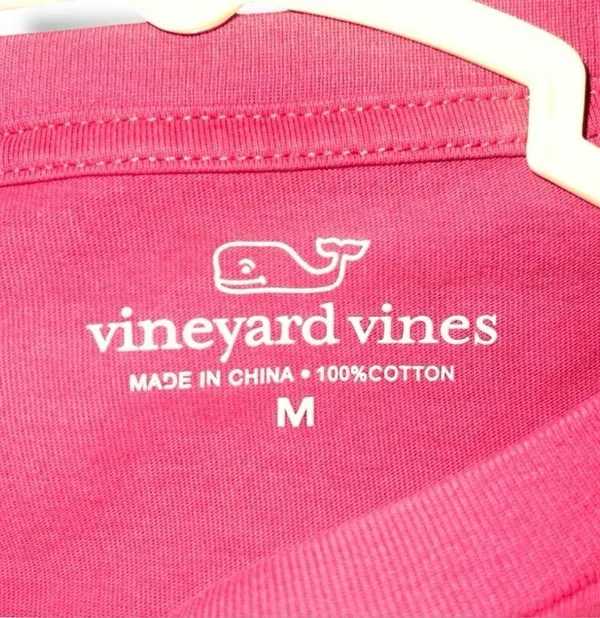 Vineyard Vines | Long-Sleeved Coral Lacrosse Tee | Medium - Image 2