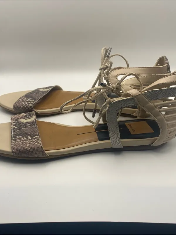 DV by Dolce Vita snakeskin leather gladiator flats Strappy sandals summer trendy 9 - Image 6