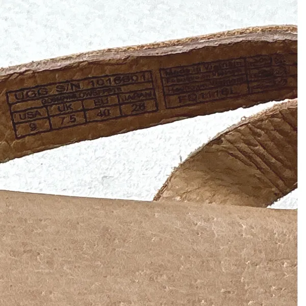 UGG Kari Leather Espadrille Thong Sandals Tan Brown Womens 9 1016991 - Image 5