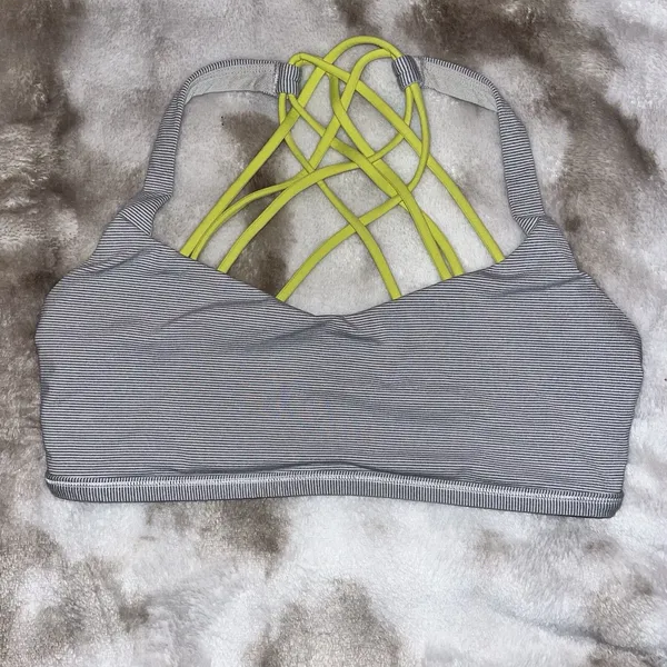 TWO Lululemon Sports Bras Women’s 8 Energy Stripes Athletic Yoga Crossback EUC - Image 6