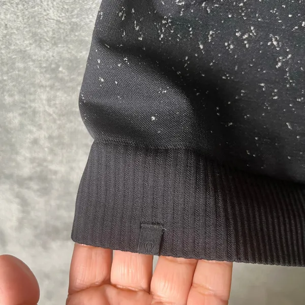 Lululemon Rest Less Pullover Black‎ Speckled Athletic Running Top Black Size 6 - Image 4