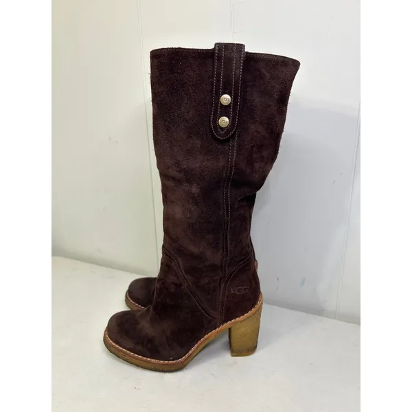 UGG Women's Josie Brown Suede Convertible Heel Boots in Size 5 - Image 3