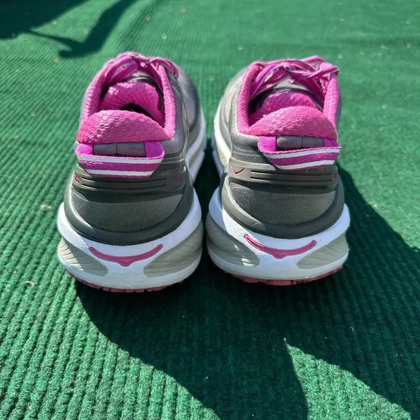 Hoka Women's Gray and Pink Sneakers - Image 5