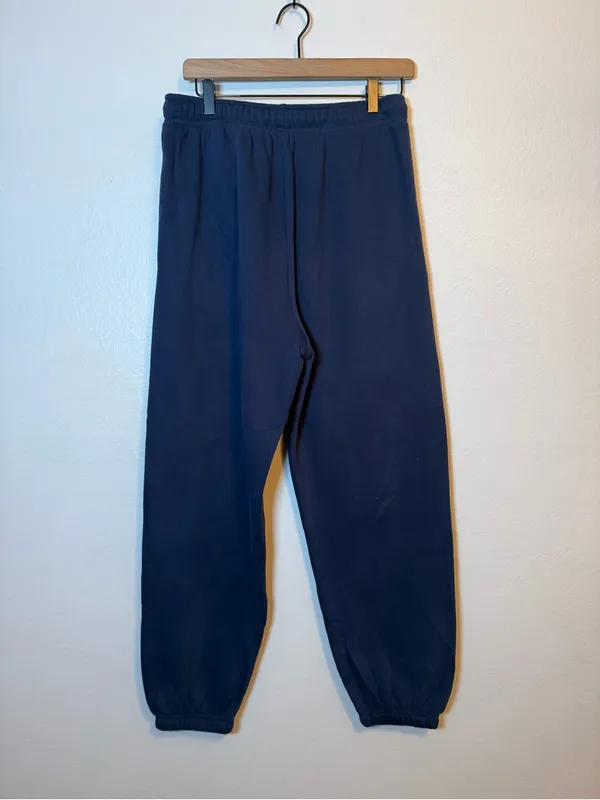 Quince Everyday Fleece Joggers in Washed‎ Deep Navy - Image 3