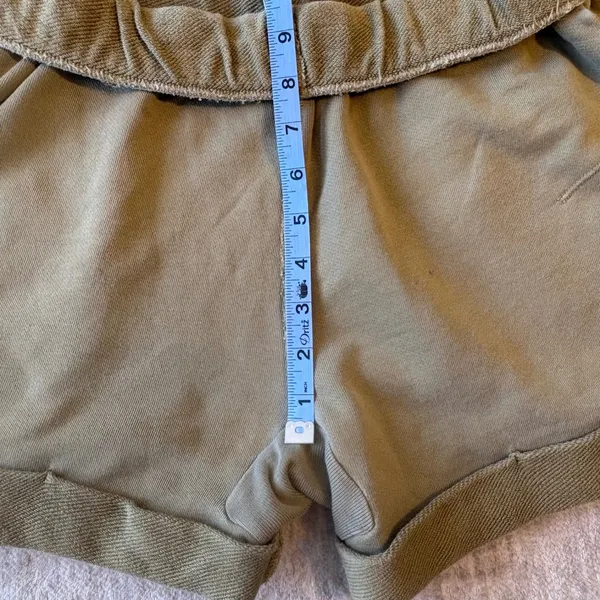FRAME Pescara Roll‎ Cuff Shorts Womens XS Green Organic Pima Cotton Minimalist - Image 10