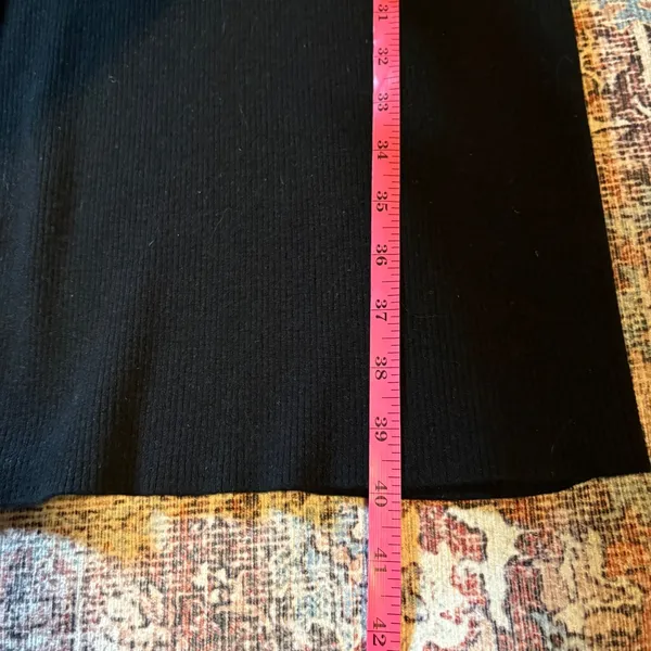 Aritzia The Group By Babaton‎ Henley Sweater Dress Wool Black Midi V-Neck Medium - Image 8