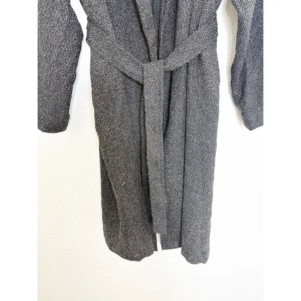 NWT Lulus Prepped Perfection Black White Tweed Trench Coat Size XL Quiet Luxury - Image 10