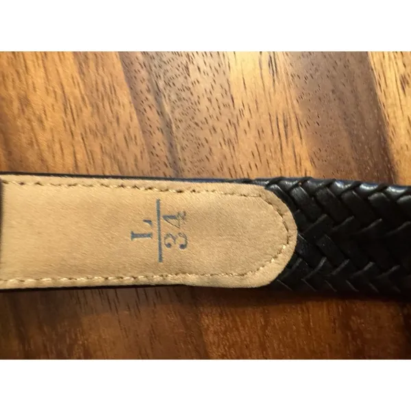 Onyx Brighton Women’s Braided Black Leather Belt L/34 - Image 10