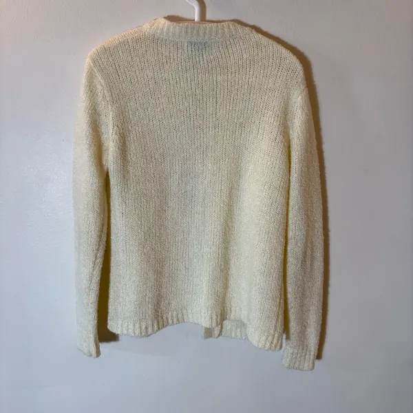 Tilbury Vintage Cream‎ Knit Cardigan Sweater Size Medium - Image 6
