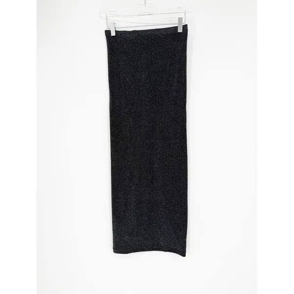 Fabletics Yitty Convertible Sculpting Luxe Glitter Shapewear‎ Midi Dress M Black Silver - Image 3