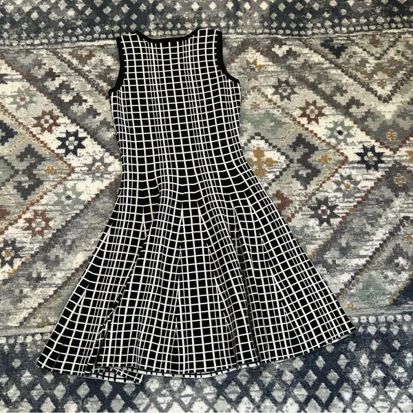 The Limited Checkered Windowpane Sweater Dress Womens Small Office Fall - Image 2