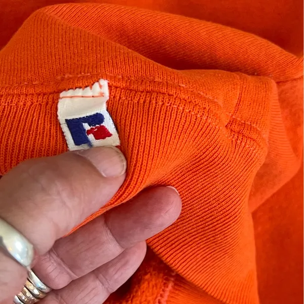 Russell Athletic Orange Auburn University 87 Vintage Pullover Sweatshirt Size L - Image 4