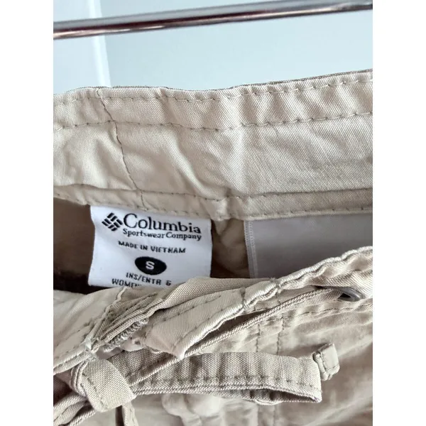 Columbia Womens Khaki Hiking Shorts Drawstring Outdoor Sz 8 - Image 5
