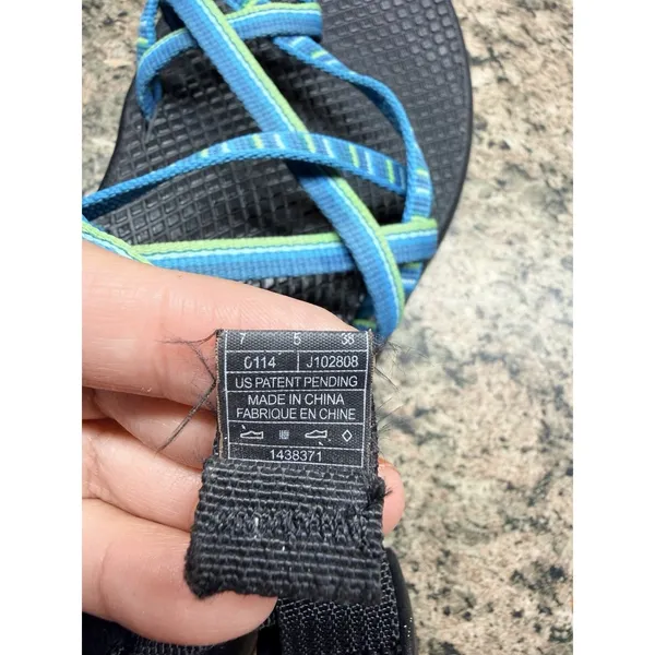 Chacos Chaco River Hiking Sandals Women Size 7 Aqua Blue Green Adjustable Straps Vibram - Image 8