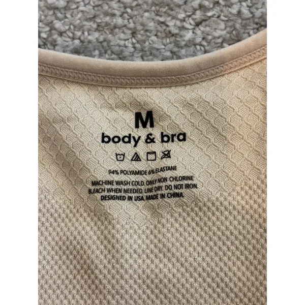 Body & Bra Front Closure Sports Bra Size M Beige‎ Seamless Post-Op Comfort - Image 2