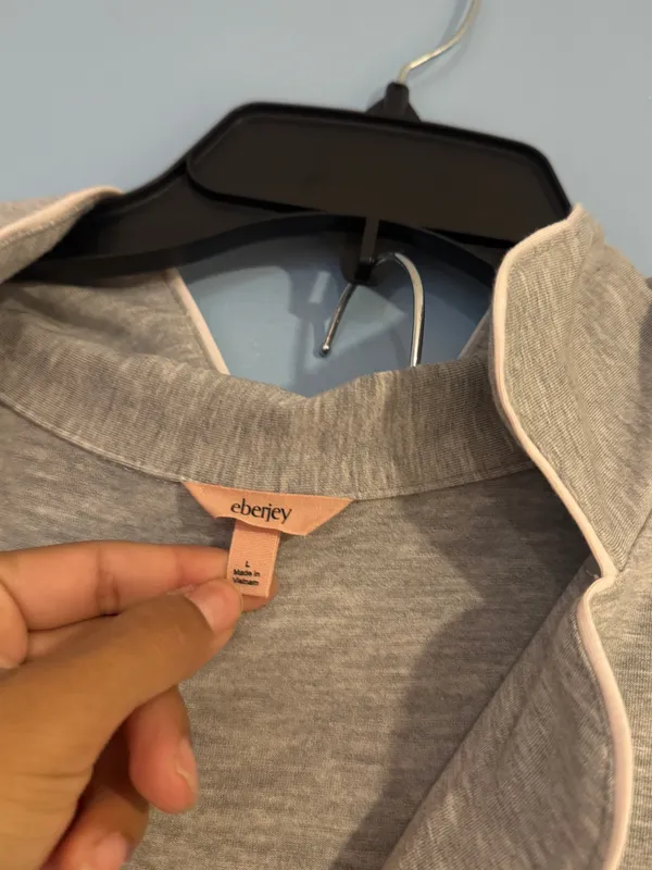 Eberjey Long Pajama In Heather Grey - Image 3