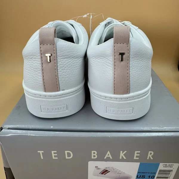 Ted Baker Women s Leather Sneakers, pink/White, Size 10 - Image 5