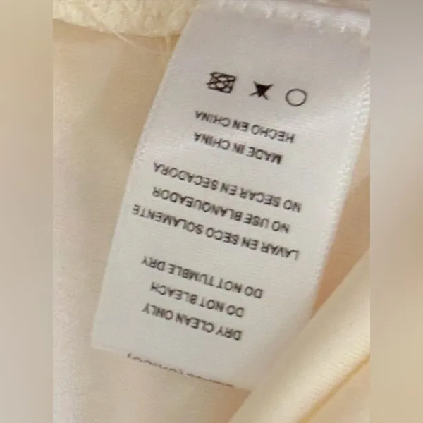The Vintage Shop Cream Spaghetti Strap Floral Bridal Gown Size S - Image 13