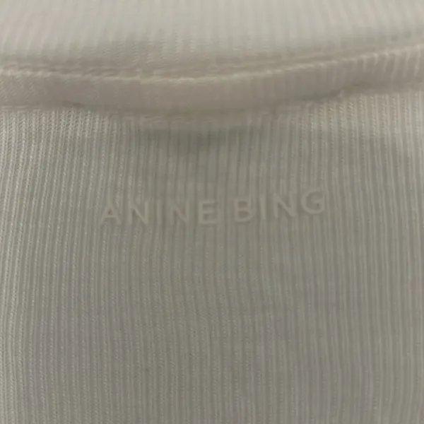 NWT NEW Anine Bing White Cursive T Shirt Ivory XS Oversized - Image 7