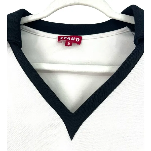 STAUD M Volley Polo Golf Tennis Core V-neck short sleeves Top Preppy Luxury Tee - Image 4