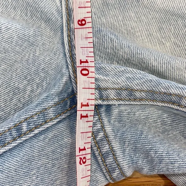 Old Navy OG Super Straight High Rise Distressed‎ Denim Jeans Size 8 - Image 7