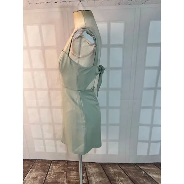 Aritzia Wilfred Cool Ice Mint Aperature Sleeveless Tie-Back Mini Dress Size 0 - Image 10