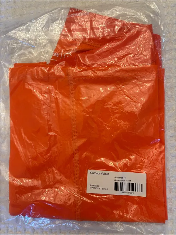 NEW! Outdoor Voices SMALL Sundance SuperForm 5” Bright Orange Bike Yoga Shorts - Image 11