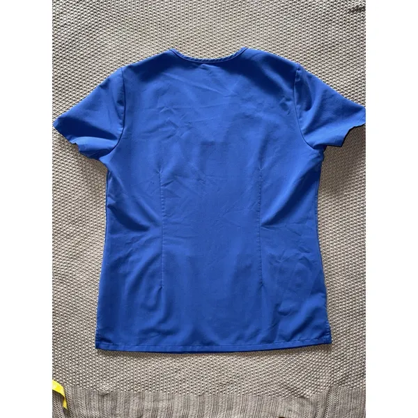 Figs Women's‎ Technical Collection Catarina Pocket Scrub Top Blue Size Small - Image 7