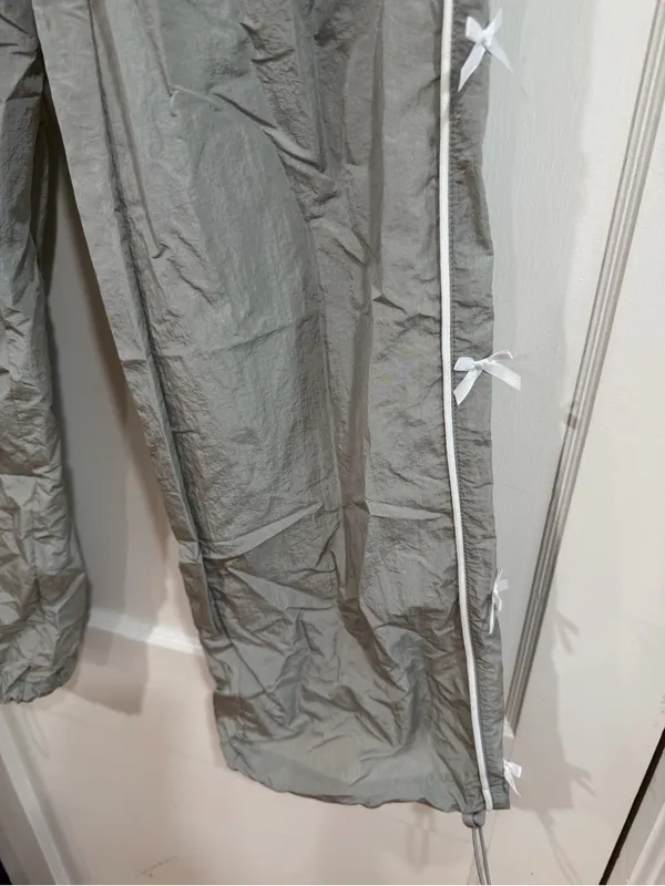 COCO & SHAY Light Gray Elastic Waist Pants large - Image 3