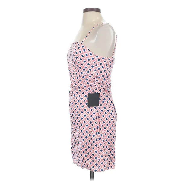 Lulus Pink Geometric Mini Dress Square Neck Size S Preppy Summer Retro Mod Y2K - Image 6