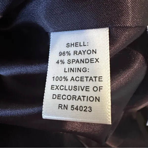 Banana Republic Stretch Career‎ Blazer Women's 6 Navy Satin Trim Holiday Lined - Image 6