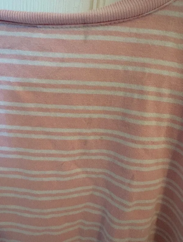 CRAZY HORSE Light pink stripe t shirt - Image 4