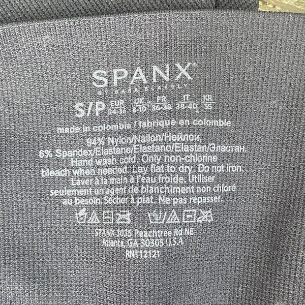 Spanx Dark Navy Blue Full Form Fitting High Waist Rise Leggings Pants S - Image 6