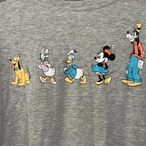 Disney Gray Long Sleeve with Mickey Mouse - Image 4