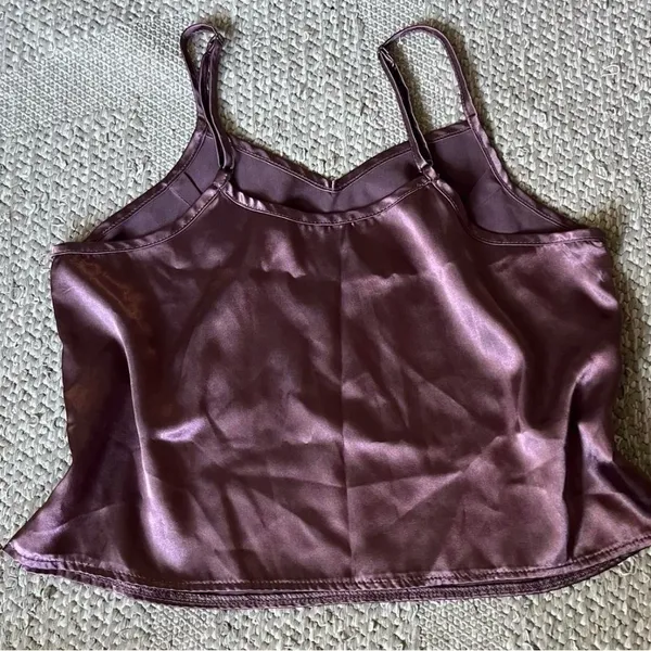 Elegant Satin Pajama Set in Rich Mauve - Image 3