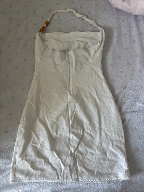 Zara White Cowl Neck Mini Dress - Image 5