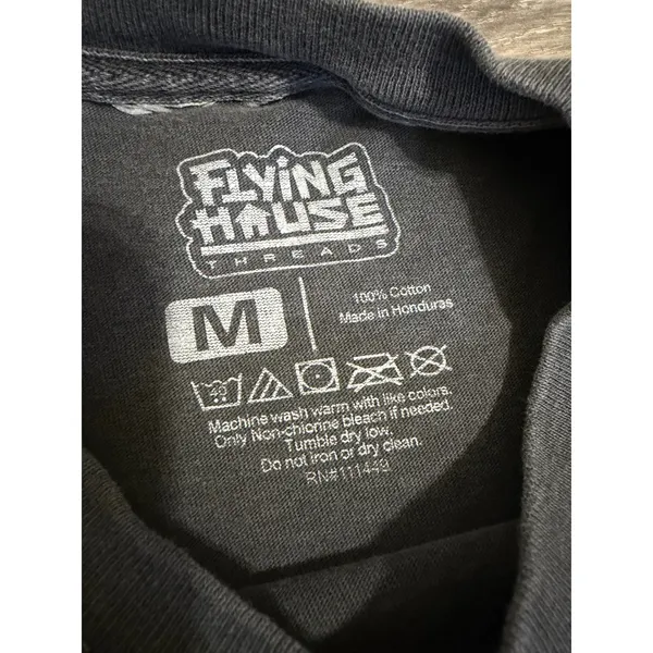 Flying Hause Threads The Doors Graphic Women Tee M Charcoal Gray Mineral Wash - Image 4