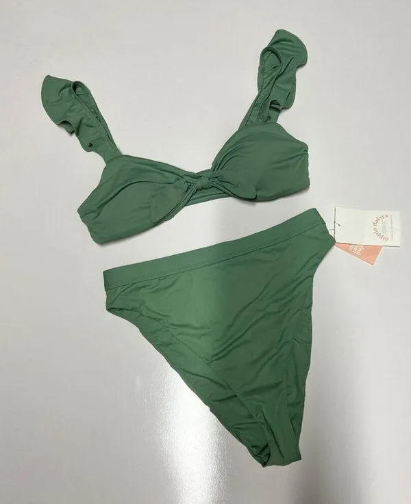 Dippin Daisy's Countess Bikini Top & Ultra Bottoms in Green - Image 2